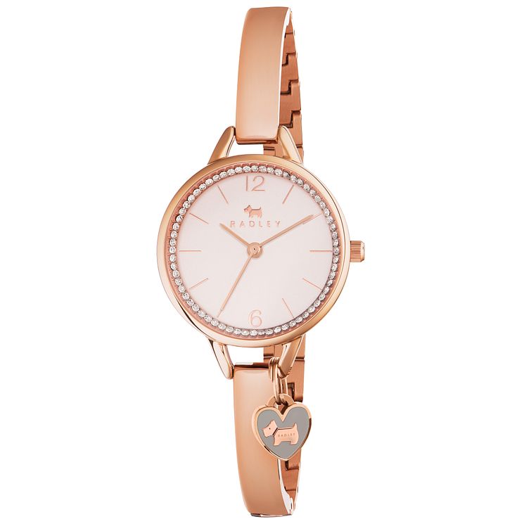 Radley Ladies Rose Gold-plated Semi Bangle Watch