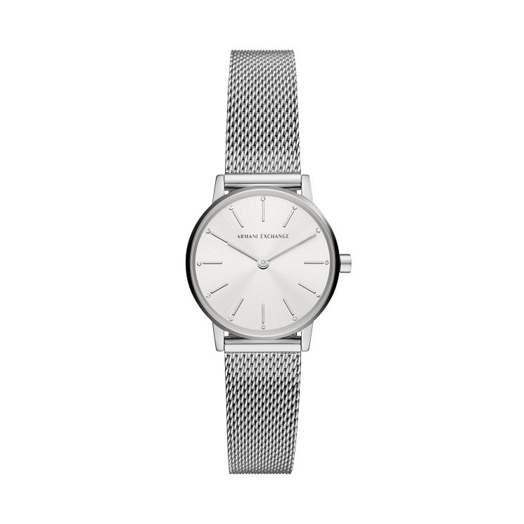 Armani Exchange Ladies Stainless Steel Mesh Bracelet Watch