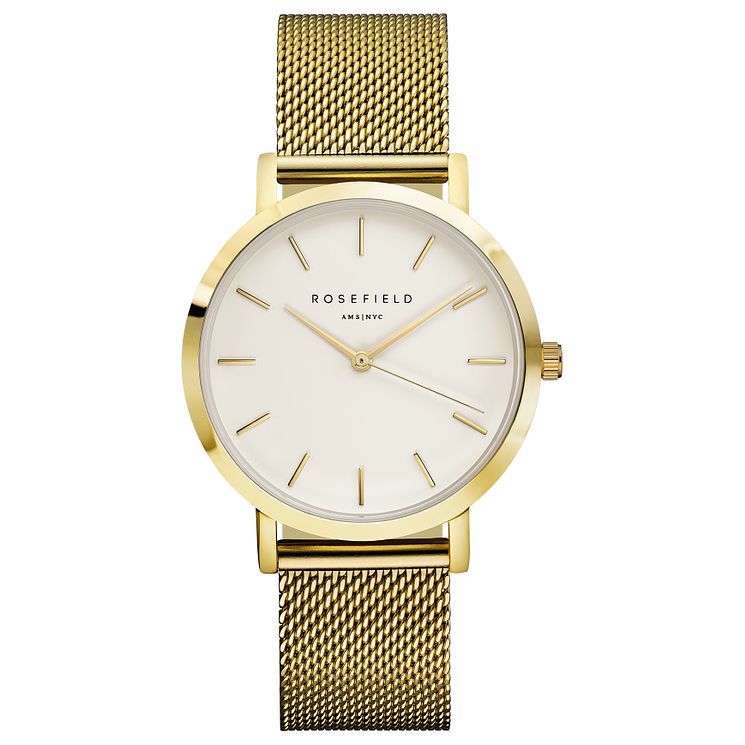 Rosefield Mercer Ladies Gold Mesh Bracelet Watch