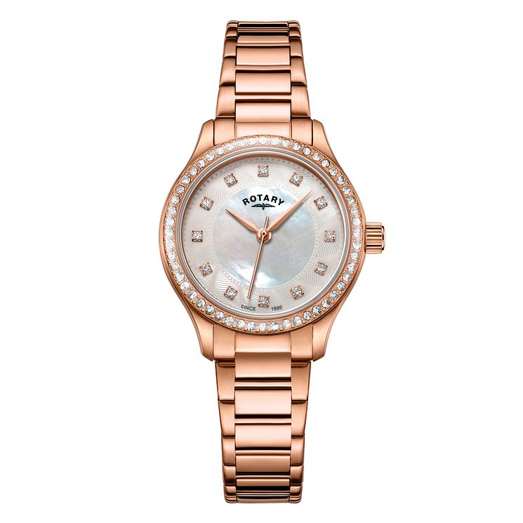 Rotary Exclusive Ladies Rose Gold Bracelet Watch