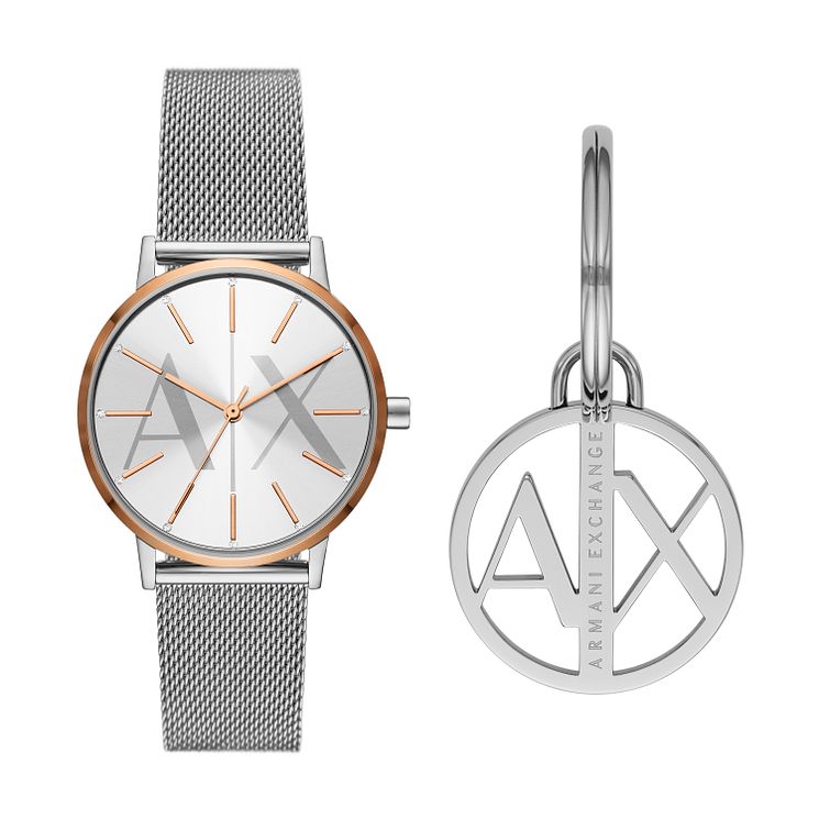 Armani Exchange Ladies WatchandKeyring Gift Set