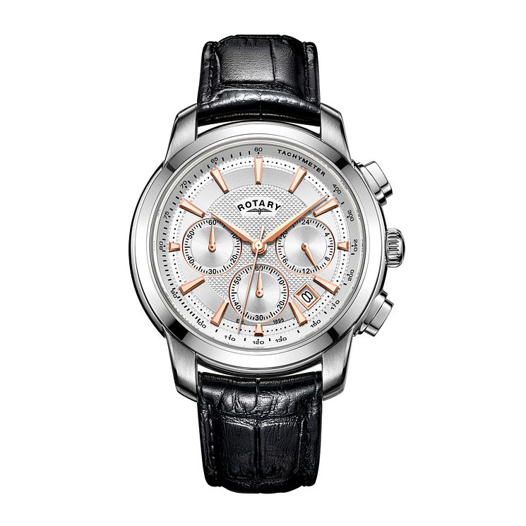 Rotary Mens Leather Strap Watch