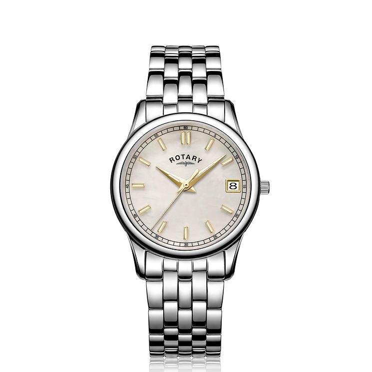 Rotary Mop Ladies Stainless Steel Bracelet Watch