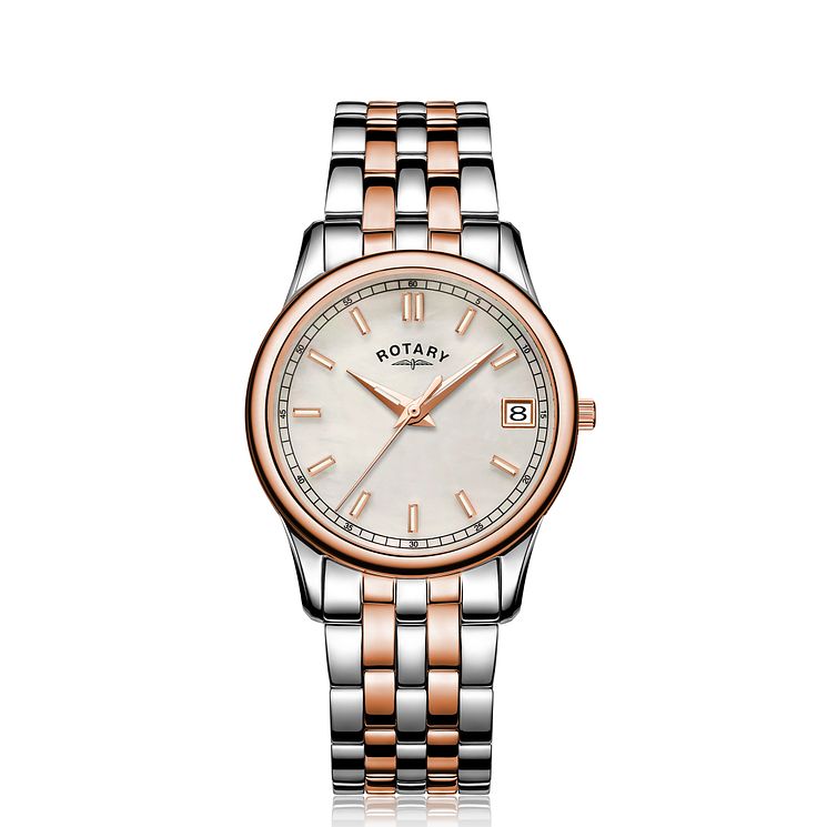 Rotary Mop Ladies Two Tone Bracelet Watch