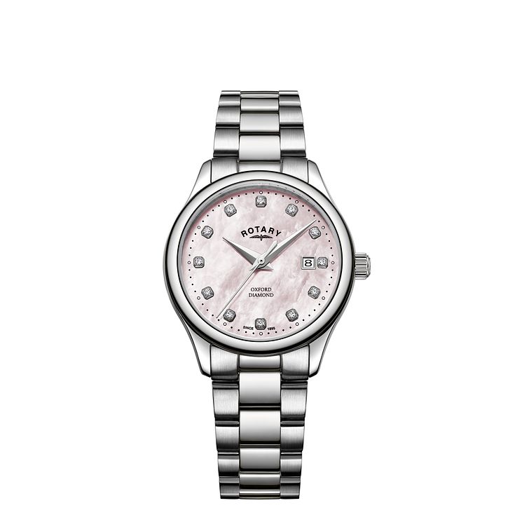 Rotary Oxford Diamond Ladies Stainless Steel Bracelet Watch