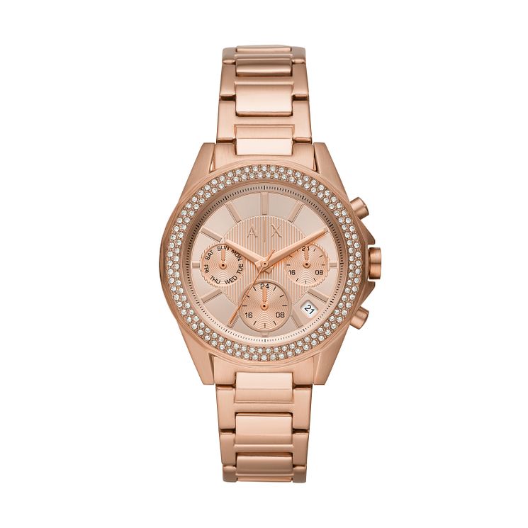 Armani Exchange Lady Rose Gold Tone Bracelet Watch
