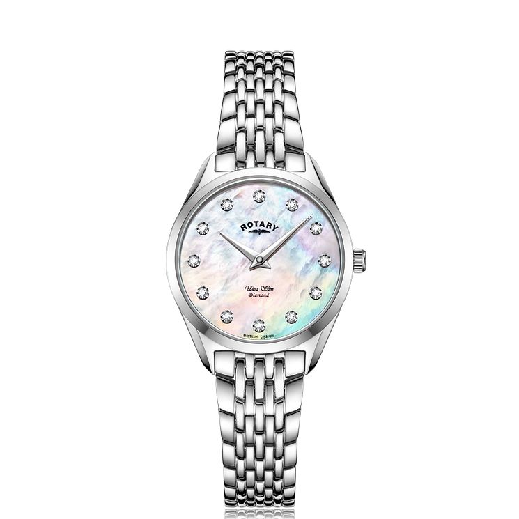 Rotary Ultra Slim Ladies Stainless Steel Bracelet Watch
