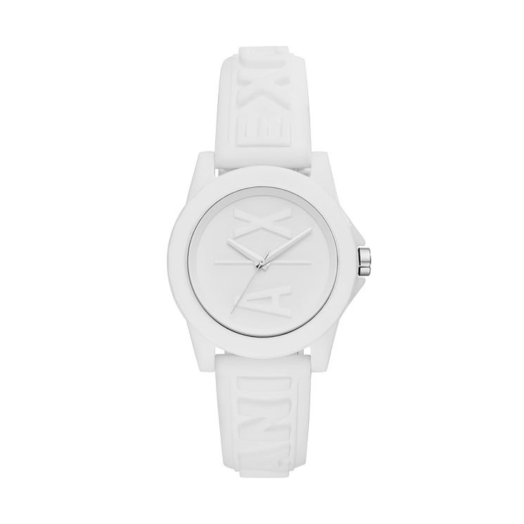 Armani Exchange Ladybanks Ladies White Silicone Strap Watch