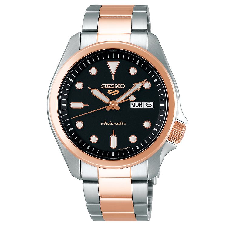 Seiko 5 Sports Mens Two Tone Bracelet Watch