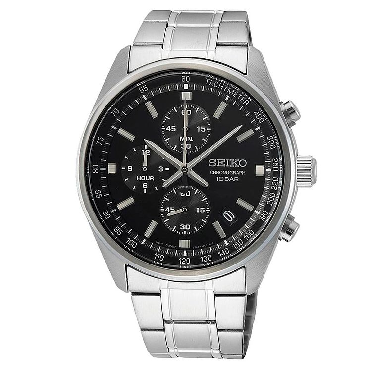Seiko Chronograph Mens Stainless Steel Bracelet Watch