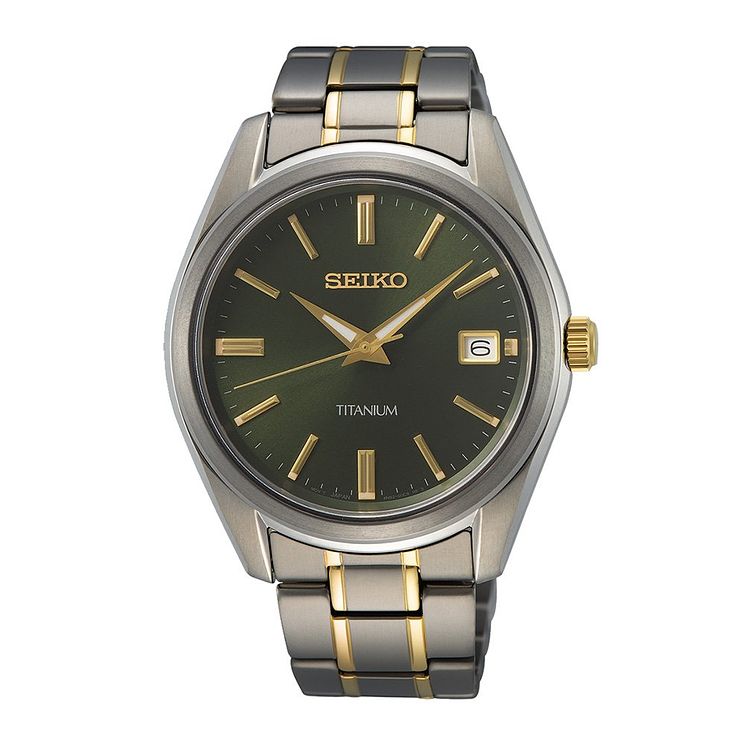 Seiko Core Mens Two Tone Titanium Bracelet Watch