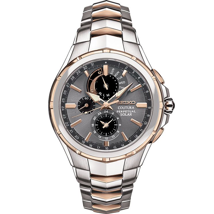 Seiko Coutura Solar Mens Two Tone Bracelet Watch