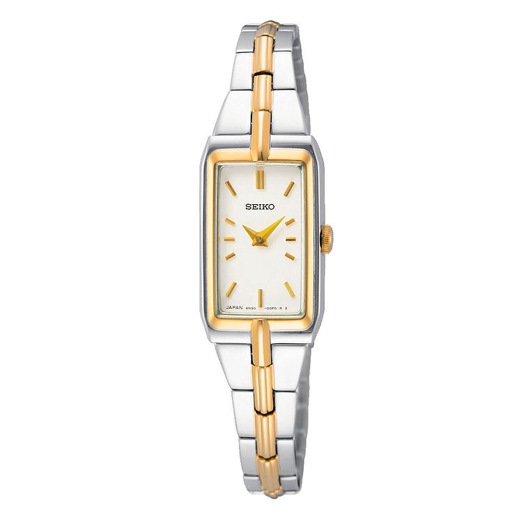 Seiko Dress Ladies Two Tone Stainless Steel Bracelet Watch