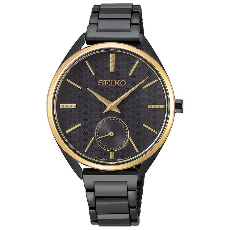 Seiko Ladies Black Stainless Steel Bracelet Watch