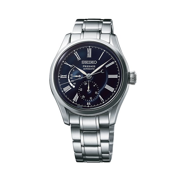 Seiko Presage Enamel Mens Stainless Steel Bracelet Watch