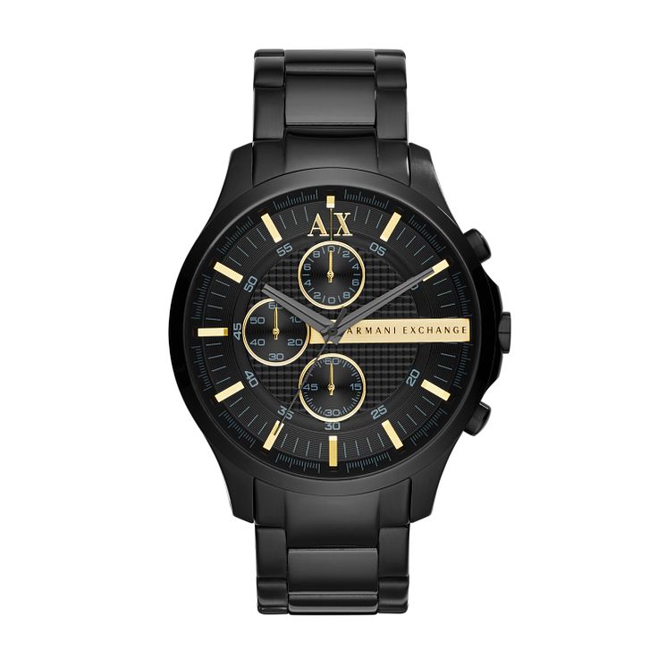 Armani Exchange Mens Black Ion Plated Chronograph Watch