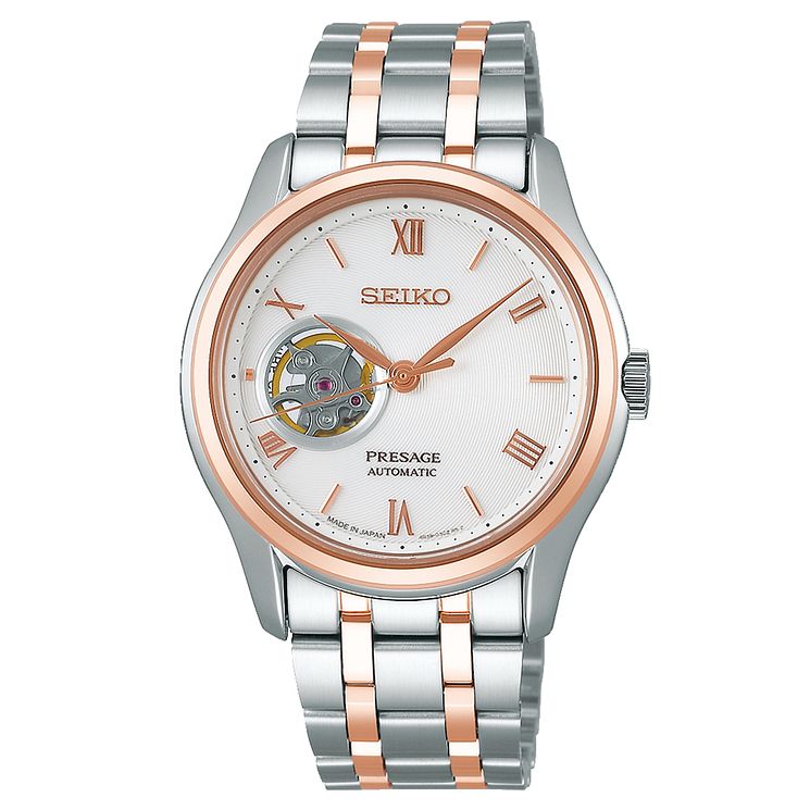 Seiko Presage Mens Two Tone Bracelet Watch