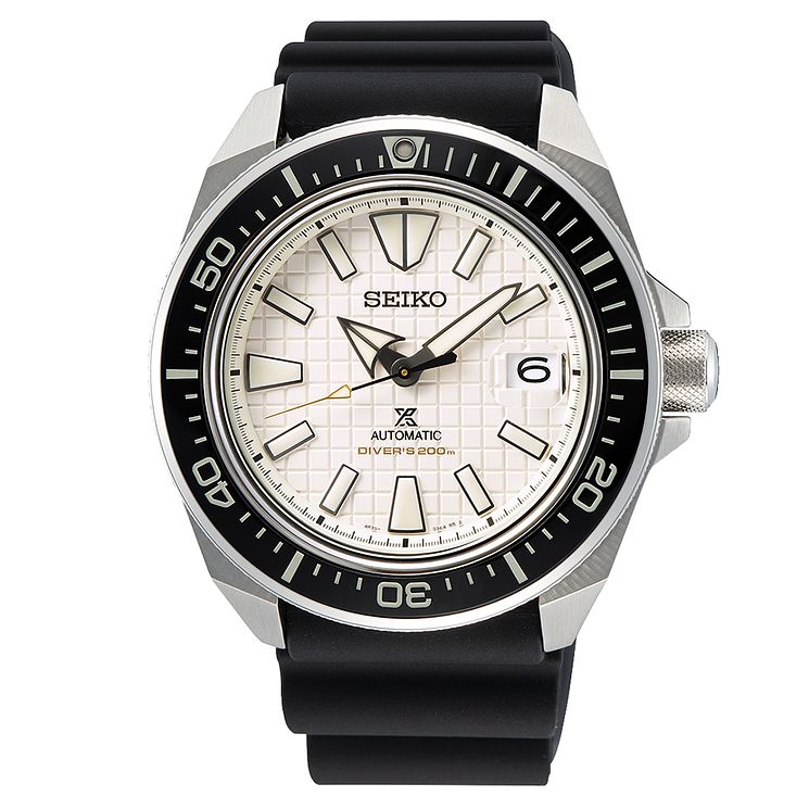 Seiko Prospex King Samurai Black Silicone Strap Watch