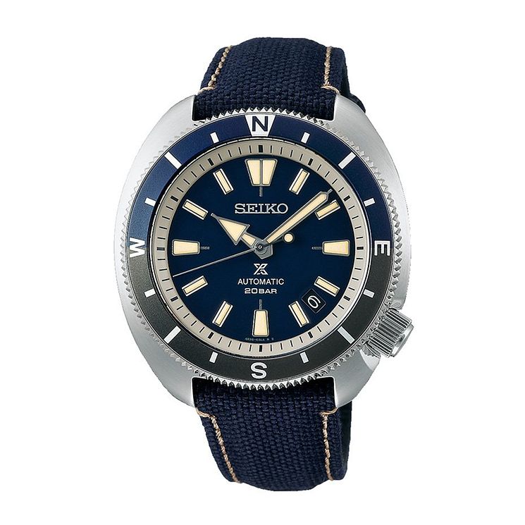 Seiko Prospex Land tortoise Mens Blue Fabric Strap Watch