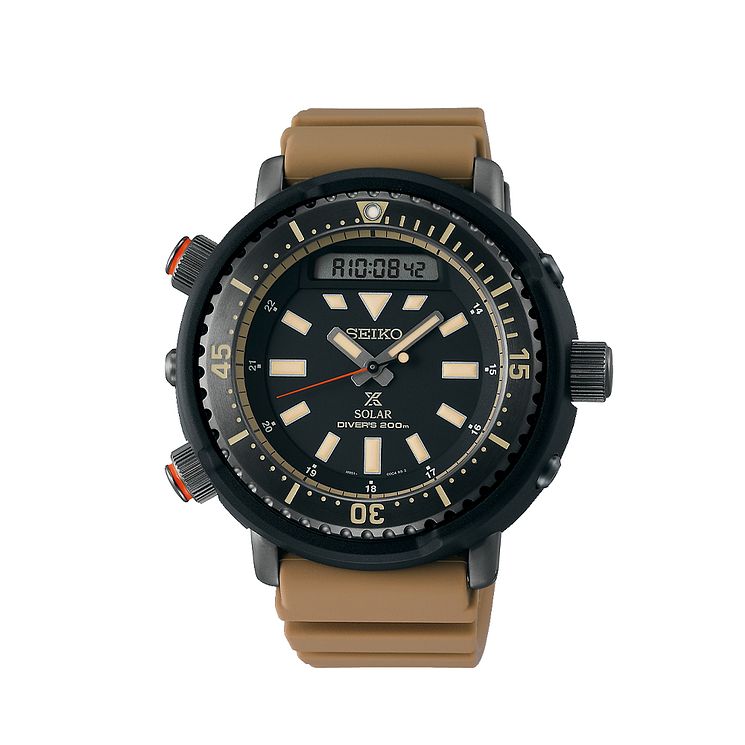 Seiko Prospex Street Khaki Silicone Strap Watch