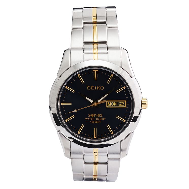 Seiko Sapphire Mens Stainless Steel Bracelet Watch