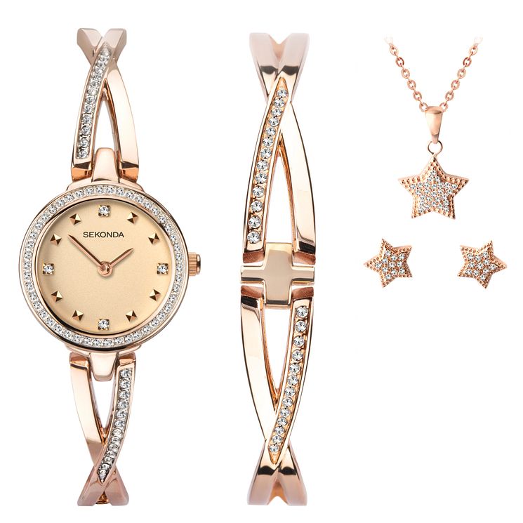 Sekonda Crystal Star Ladies WatchandJewellery Gift Set