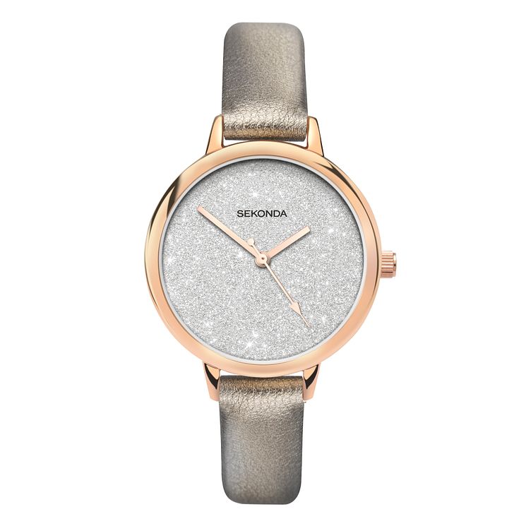 Sekonda Editions Ladies Metallic Brown Pu Strap Watch