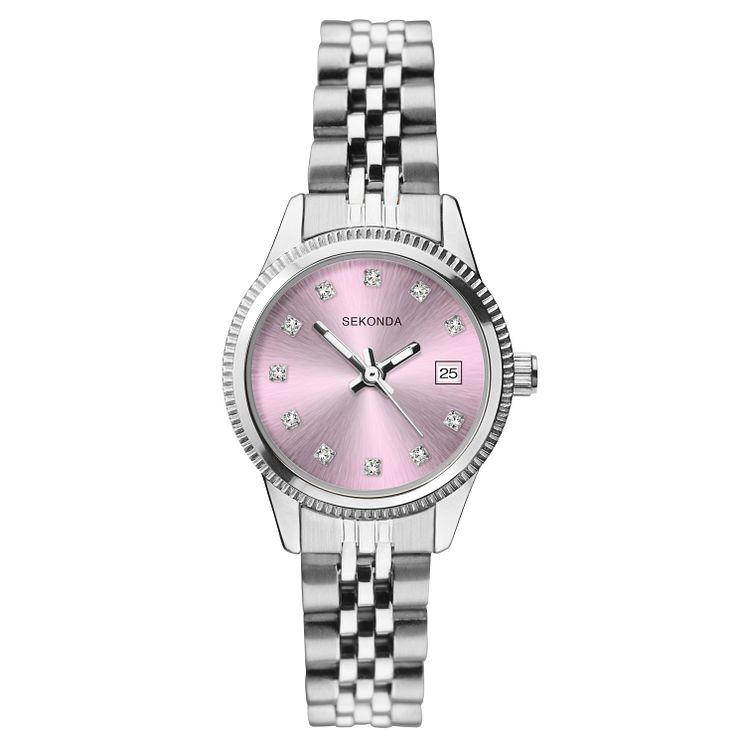 Sekonda Ladies Crystal Stainless Steel Bracelet Watch