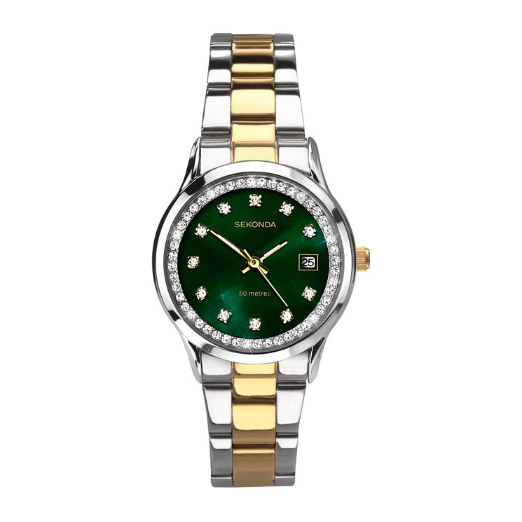 Sekonda Ladies Crystal Two Tone Bracelet Watch
