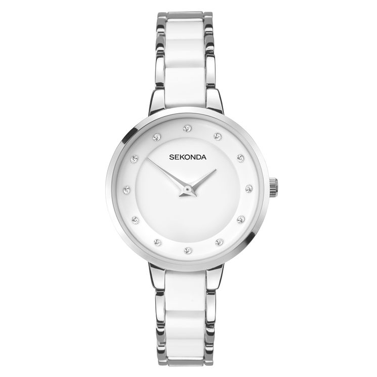 Sekonda Ladies SilverandWhite Bracelet Watch