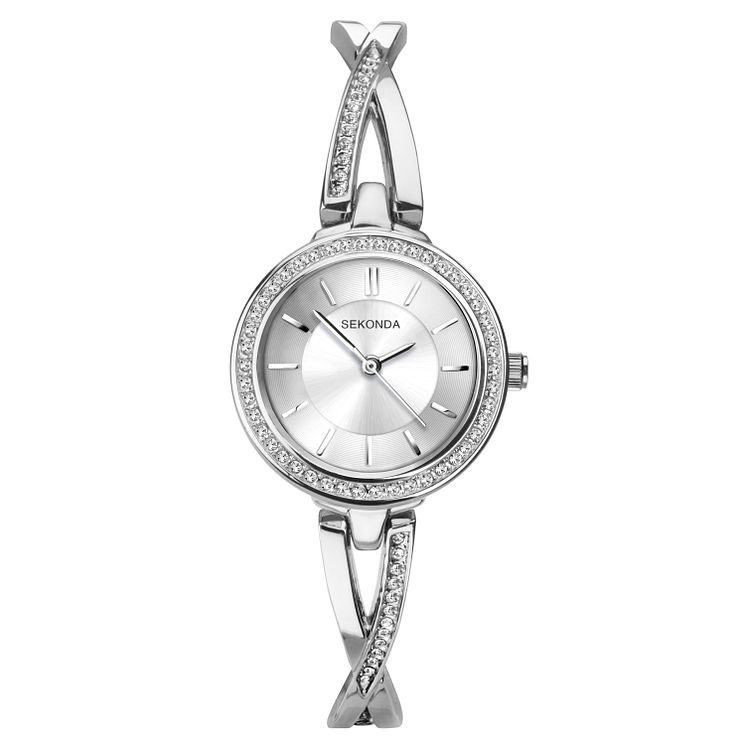 Sekonda Ladies Silver Tone Bangle Bracelet Watch