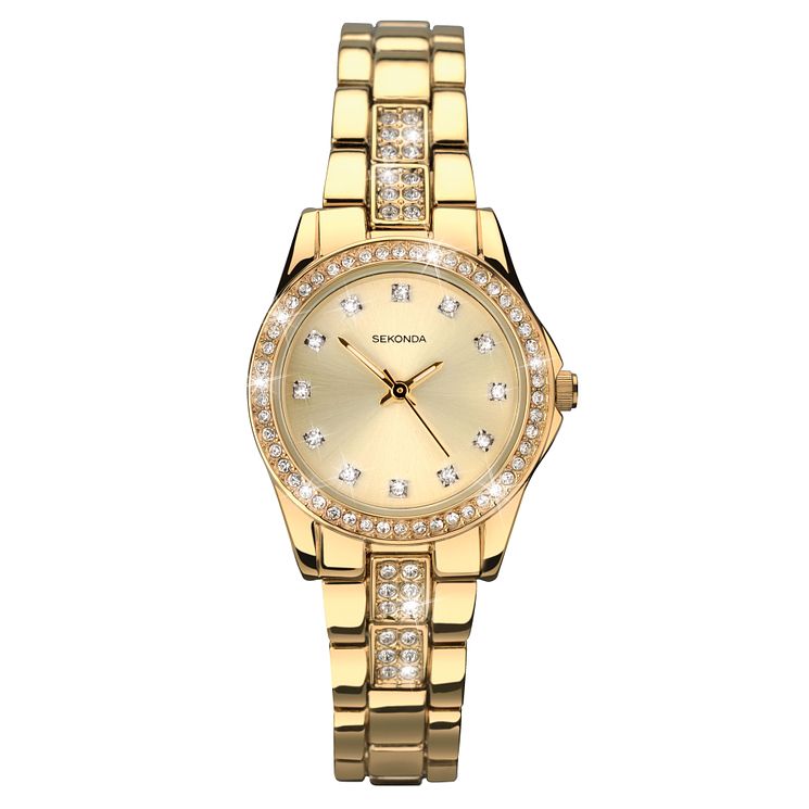Sekonda Ladies Starfall Gold Plated Stone Set Watch