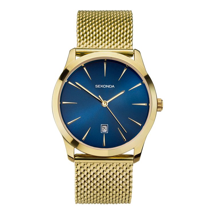 Sekonda Mens Gold Tone Mesh Bracelet Watch