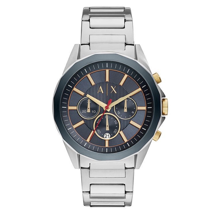 Armani Exchange Mens Silver-tone Bracelet Watch
