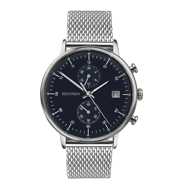 Sekonda Mens Stainless Steel Mesh Bracelet Watch