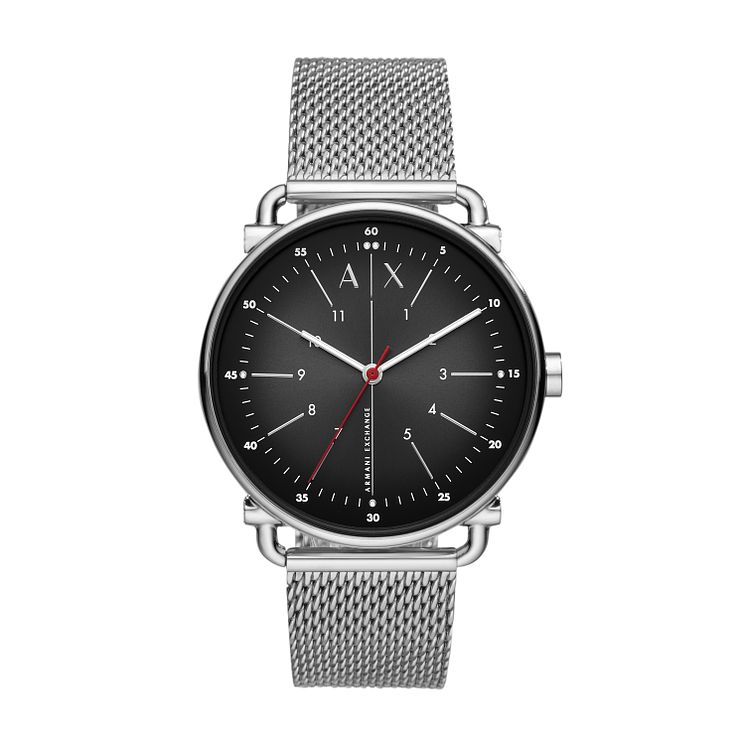 Armani Exchange Mens Stainless Steel Mesh Bracelet Watch