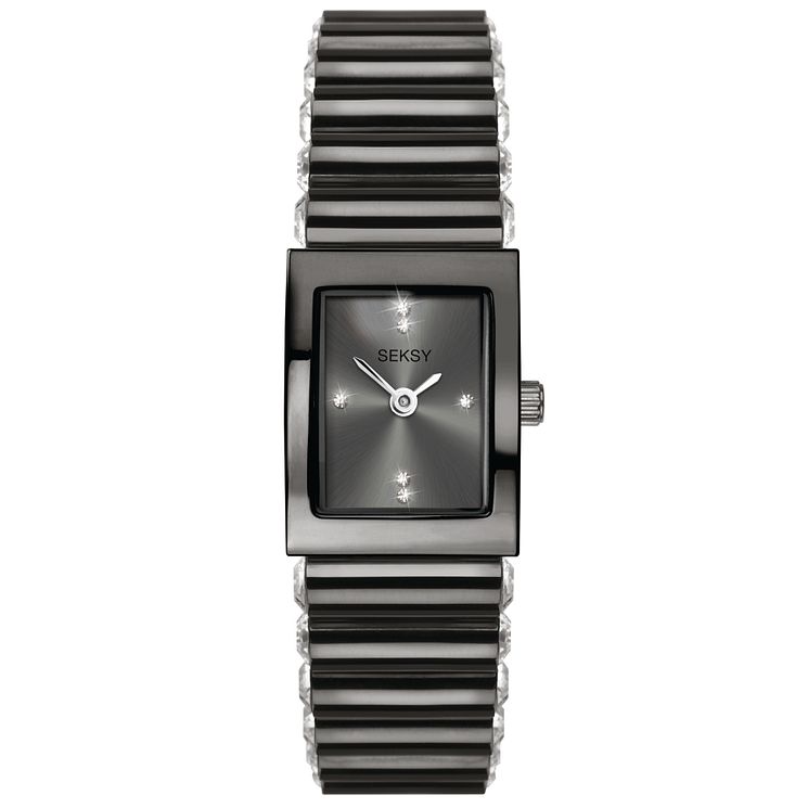 Seksy Edge Ladies Grey Stainless Steel Bracelet Watch