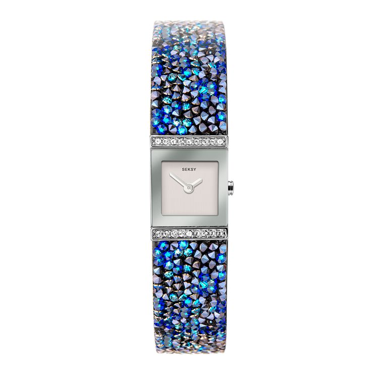 Seksy Rocks Blue Crystal Bracelet Watch