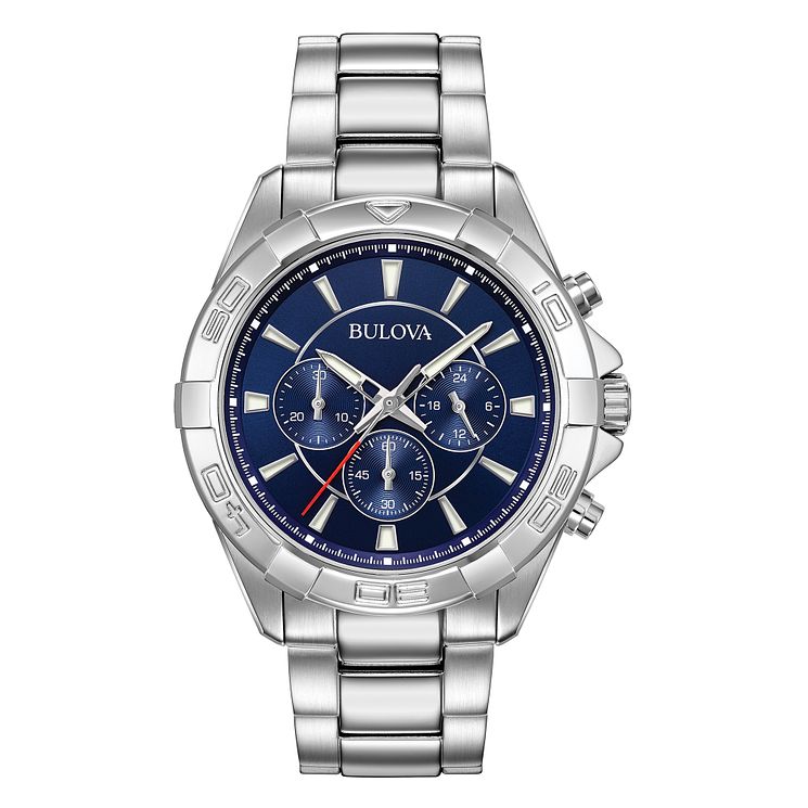Bulova Chronograph Stainless Steel Bracelet Watch