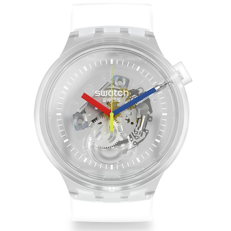 Swatch Big Bold Jellyfish White Silicone Strap Watch