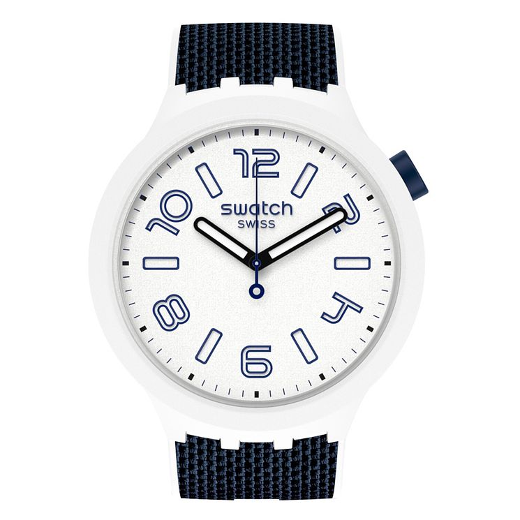 Swatch Deep Snow Silicone Strap Watch