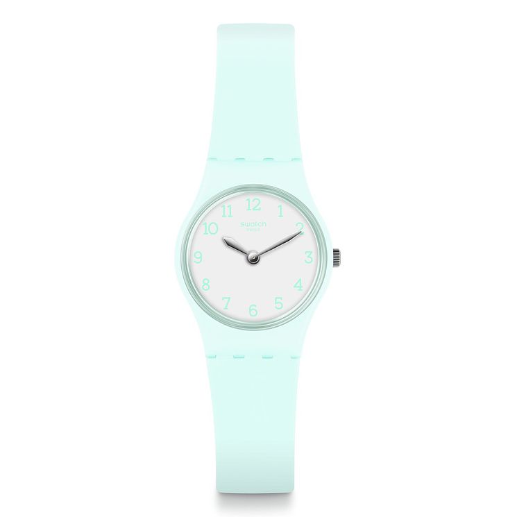 Swatch Greenbelle Ladies Green Silicone Strap Watch