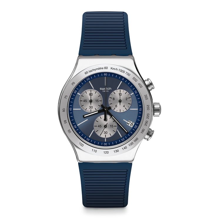 Swatch Lost In The Sea Unisex Blue Rubber Strap Watch