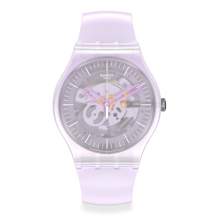 Swatch Pink Mist Pink Silicone Strap Watch