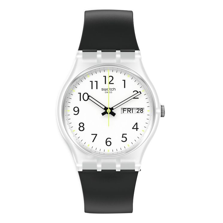 Swatch Rinse Repeat Black Unisex Silicone Strap Watch