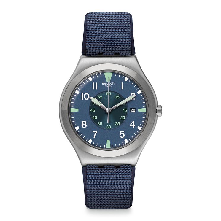 Swatch Teorya Unisex Blue Rubber Strap Watch