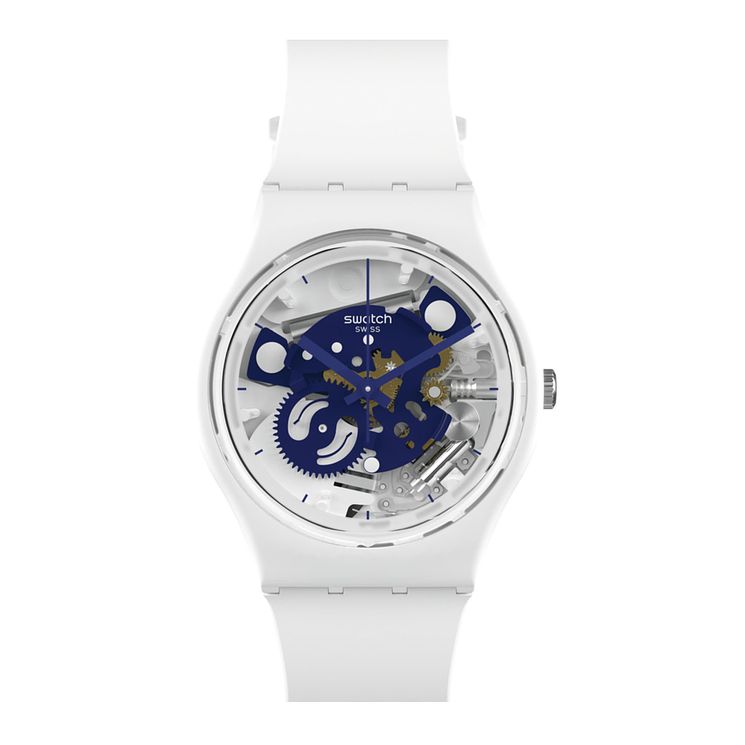 Swatch Time To Blue Small Biosourced Material Strap Watch