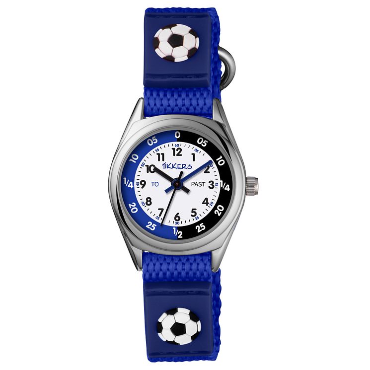 Tikkers Childrens Blue Velcro Strap Watch