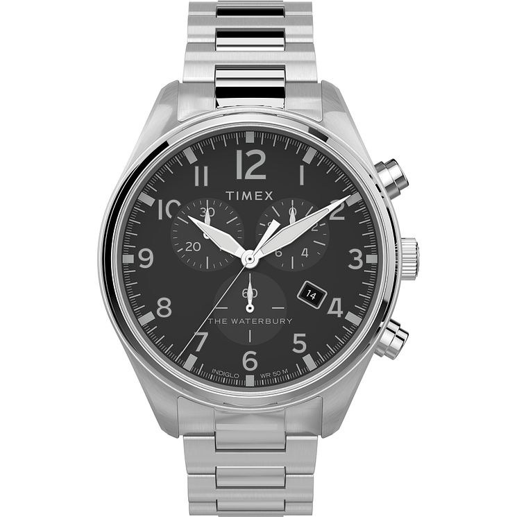 Timex Waterbury Classic Mens Stainless Steel Bracelet Watch