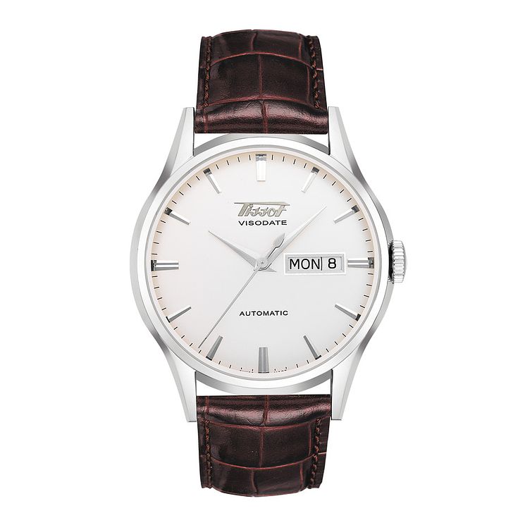 Tissot Heritage Visodate Mens Brown Leather Strap Watch